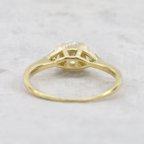 Inel Logodnă cu Diamante din Aur Galben 18k