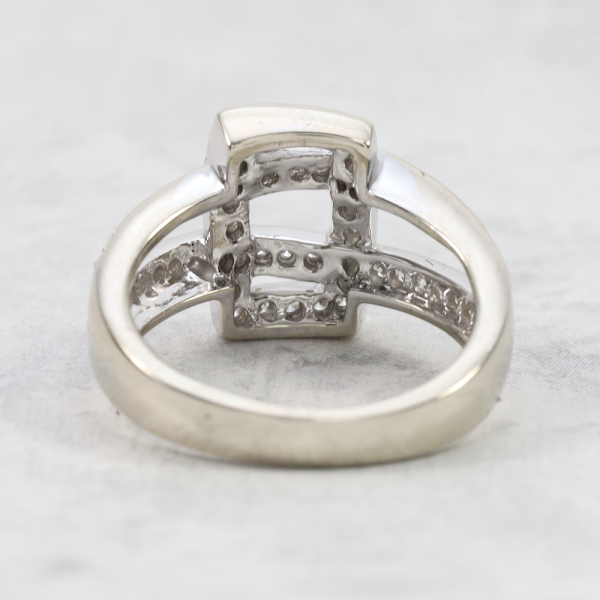 Inel Cu Diamante Aur Alb 18k