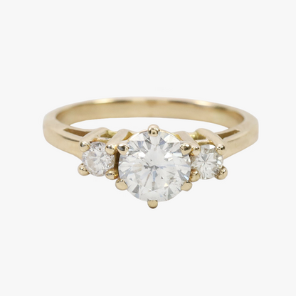 Inel Logodnă cu Diamante din Aur Galben 14k