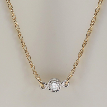 Colier cu Diamante din Aur Galben 14k