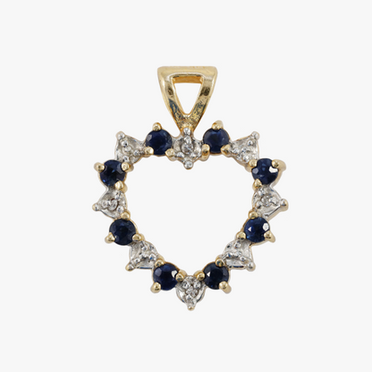Pandantiv cu Diamante, Rubine & Safire din Aur Alb 14k