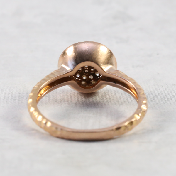 Inel cu Diamante din Aur Roz 14k