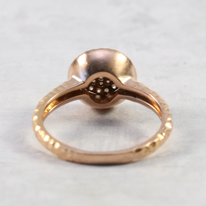 Inel cu Diamante din Aur Roz 14k