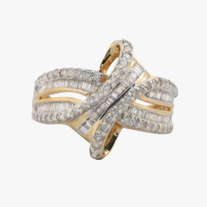 Inel cu Diamante din Aur Galben 14k