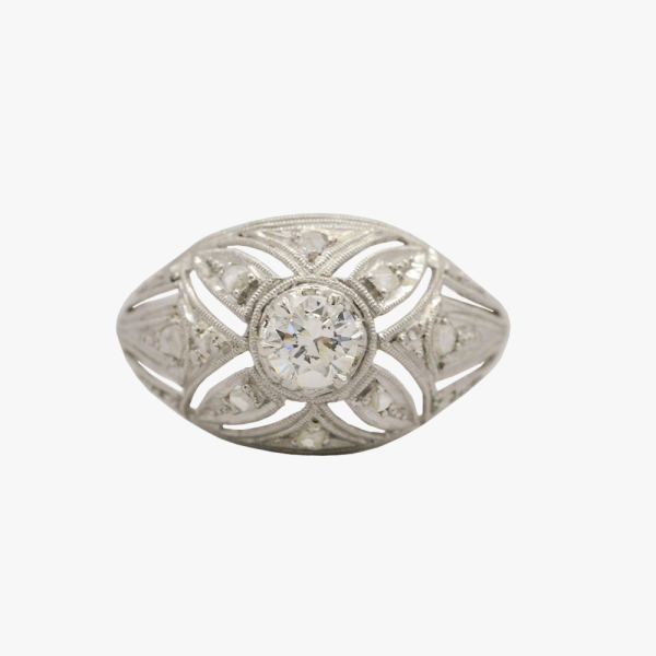 Inel cu Diamante din Aur Alb 18k