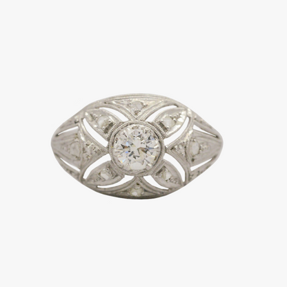 Inel cu Diamante din Aur Alb 18k