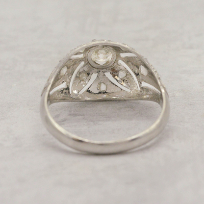 Inel cu Diamante din Aur Alb 18k