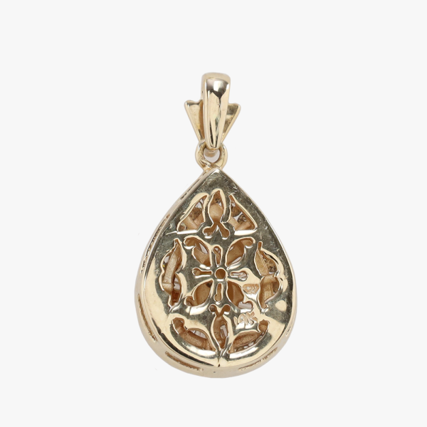 Pandantiv cu Diamante din Aur Galben 14k