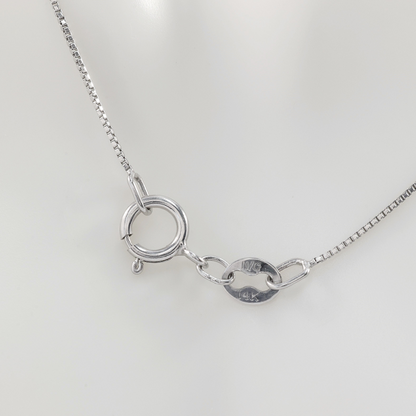 Colier & Pandantiv cu Cerc de Diamante din Aur Alb 14k