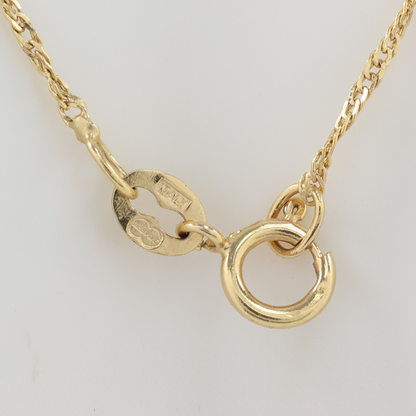 Colier & Pandantiv cu Cerc de Diamante din Aur Galben 14k