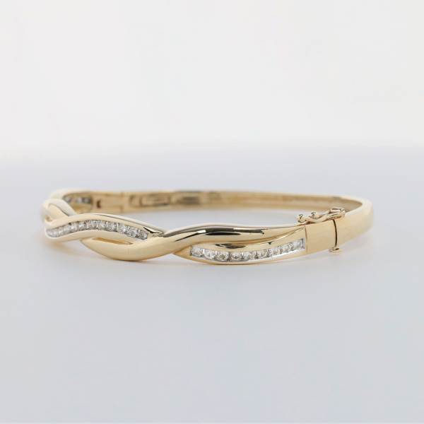 Brăţară Cu Diamante din Aur Galben 14k