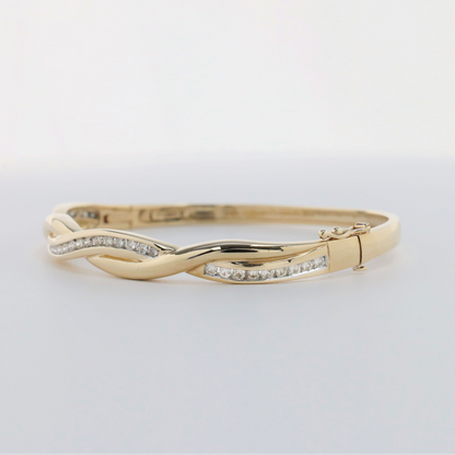 Brăţară Cu Diamante din Aur Galben 14k