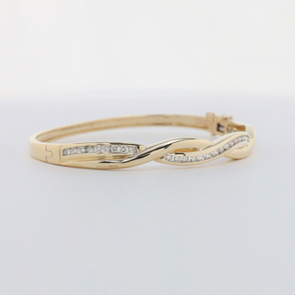 Brăţară Cu Diamante din Aur Galben 14k