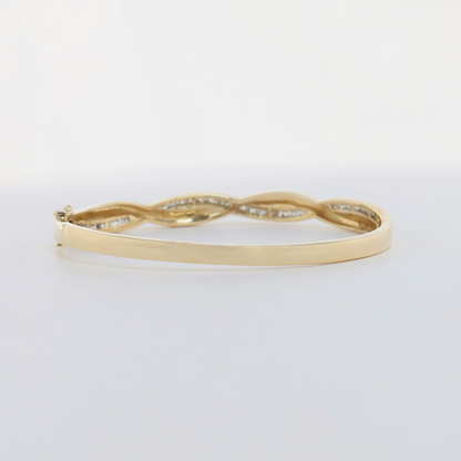 Brăţară Cu Diamante din Aur Galben 14k