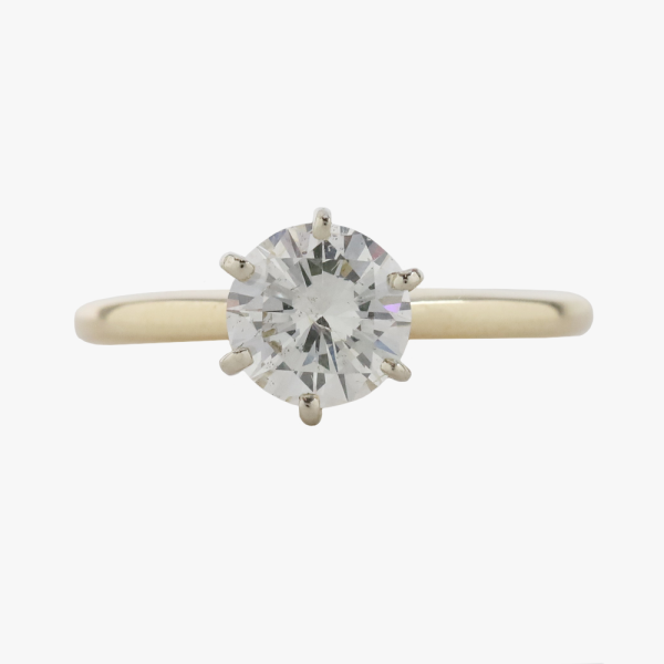 Inel Logodnă cu Diamante Aur Galben 14k