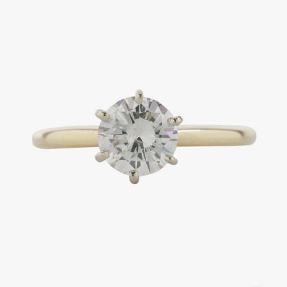 Inel Logodnă cu Diamante Aur Galben 14k