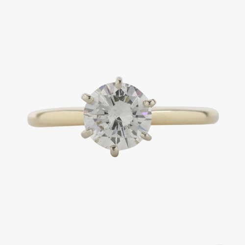 Inel Logodnă cu Diamante Aur Galben 14k