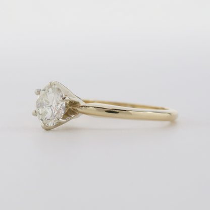 Inel Logodnă cu Diamante Aur Galben 14k