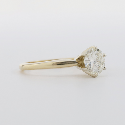 Inel Logodnă cu Diamante Aur Galben 14k