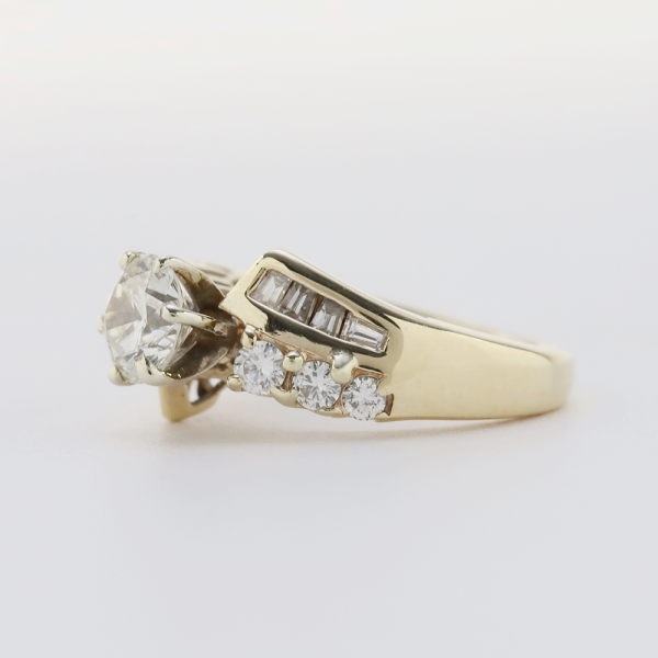 Inel Logodnă cu Diamante din Aur Galben 14k