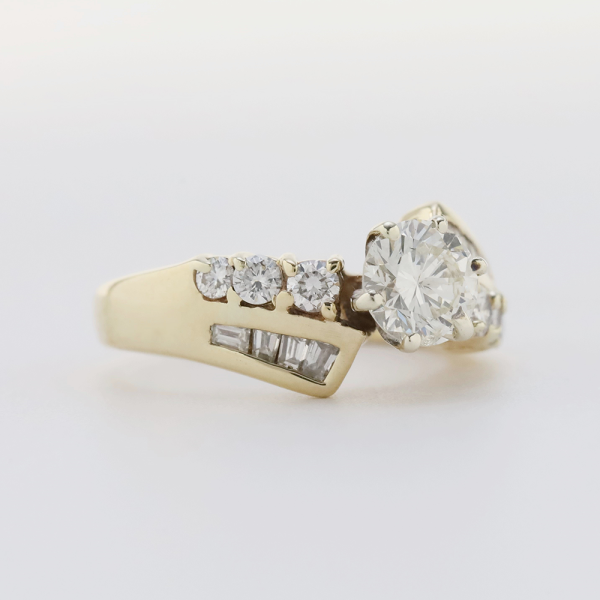 Inel Logodnă cu Diamante din Aur Galben 14k
