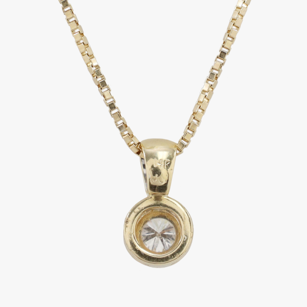 Colier & Pandantiv cu Diamante din Aur Galben 14k