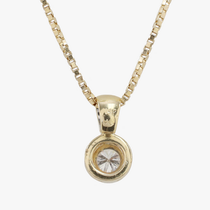 Colier & Pandantiv cu Diamante din Aur Galben 14k