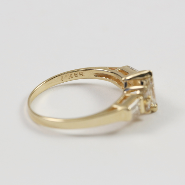 Inel Logodnă cu Diamante din Aur Galben 14k