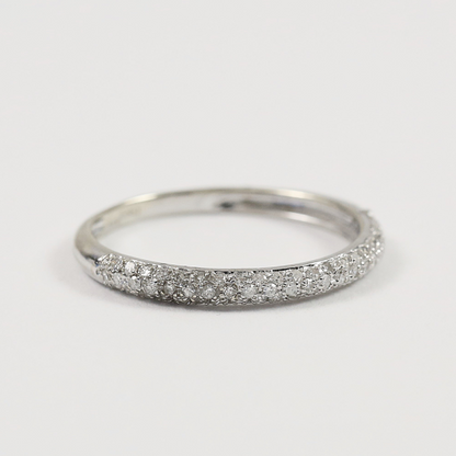 Inel Cu Diamante din Aur Alb 14k