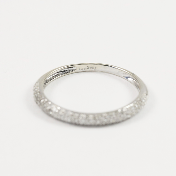 Inel Cu Diamante din Aur Alb 14k