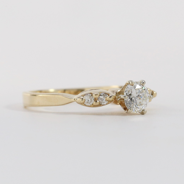 Inel Logodnă cu Diamante din Aur Galben 14k
