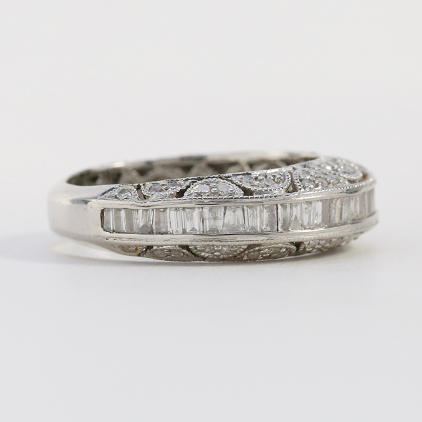 Inel cu Diamante din Aur Alb 14k