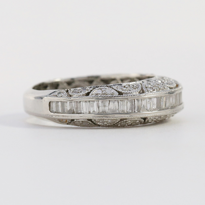 Inel cu Diamante din Aur Alb 14k