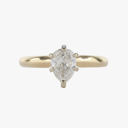 Inel Logodnă Cu Diamant din Aur Galben 14k