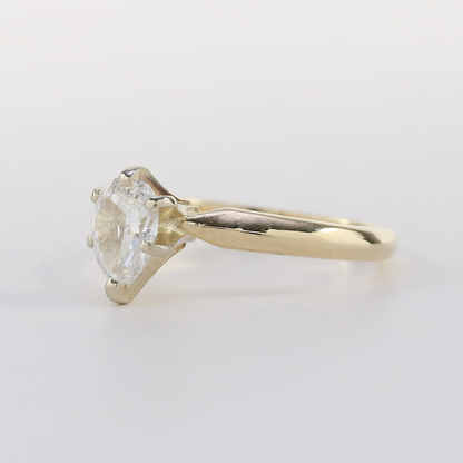 Inel Logodnă Cu Diamant din Aur Galben 14k