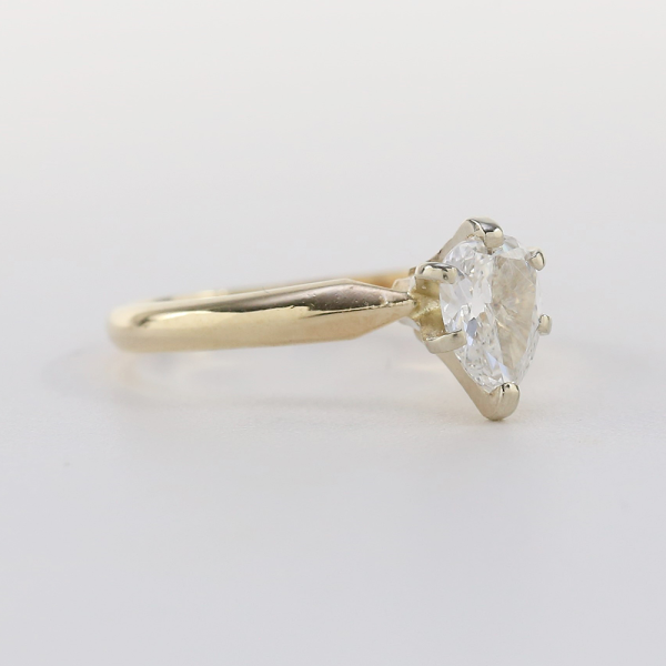 Inel Logodnă Cu Diamant din Aur Galben 14k