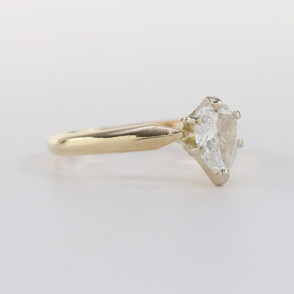 Inel Logodnă Cu Diamant din Aur Galben 14k