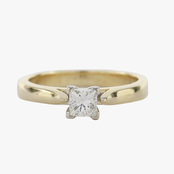 Inel Logodnă cu Diamant din Aur Galben 14k