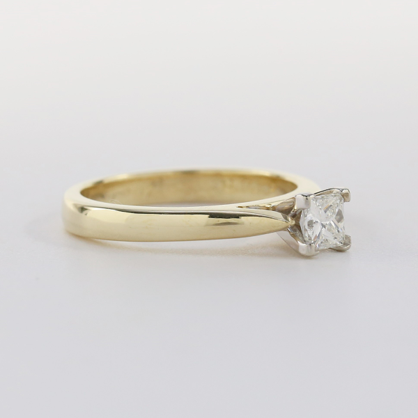 Inel Logodnă cu Diamant din Aur Galben 14k