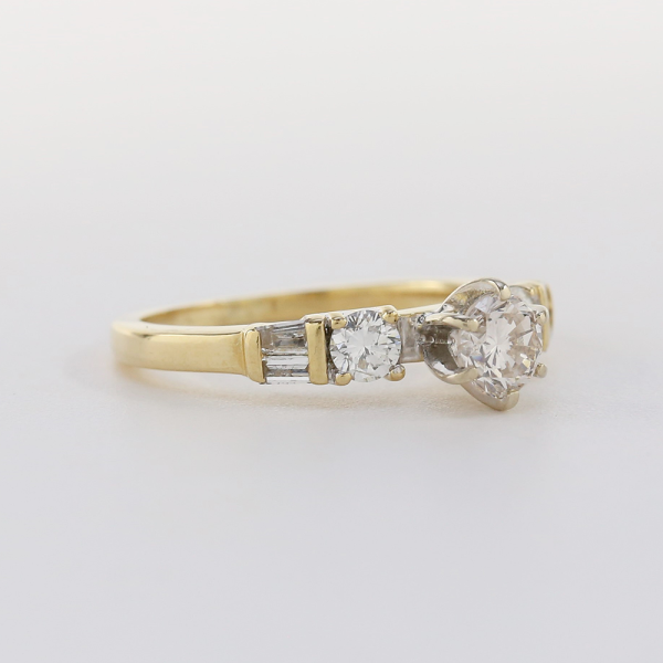 Inel Logodnă cu Diamante din Aur Galben 18k