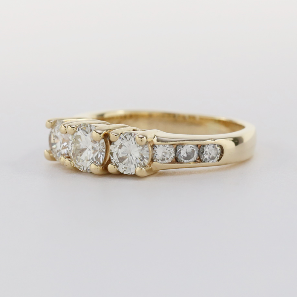 Inel Logodnă cu Diamante din Aur Galben 14k