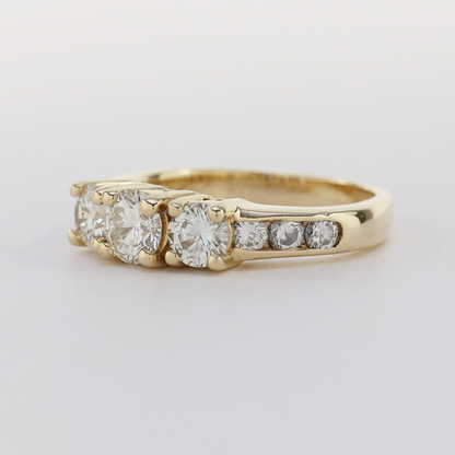 Inel Logodnă cu Diamante din Aur Galben 14k