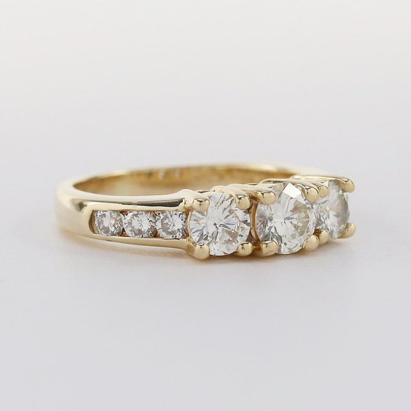 Inel Logodnă cu Diamante din Aur Galben 14k