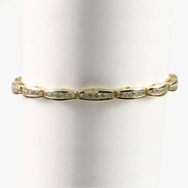 Brăţară cu Diamante din Aur Galben 14k