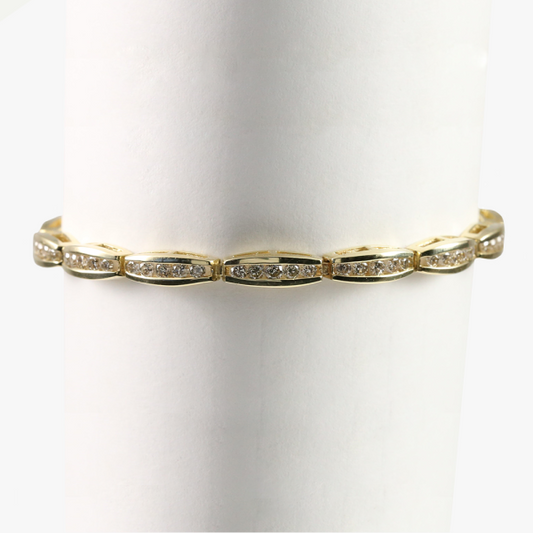 Brăţară cu Diamante din Aur Galben 14k