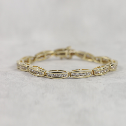 Brăţară cu Diamante din Aur Galben 14k