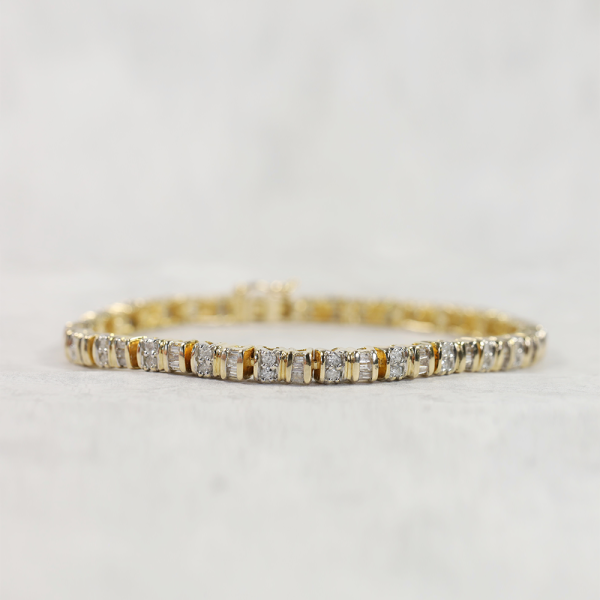 Brăţară cu Diamante din Aur Galben 14k