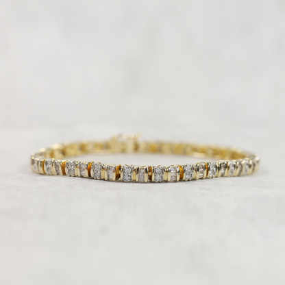 Brăţară cu Diamante din Aur Galben 14k