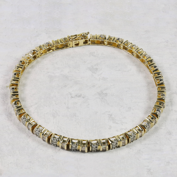 Brăţară cu Diamante din Aur Galben 14k