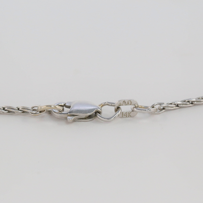 Colier & Pandantiv cu Diamante din Aur Alb 14k
